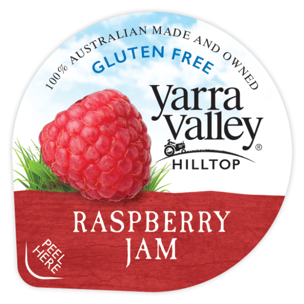 Yarra Valley Hilltop Jam PC Raspberry Jam Gluten Free 16g - Ctn 200